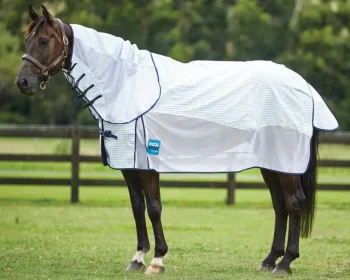 Hot WEATHERBEETA ® Kool Coat Airstream III with Detach-A-Neck & Hidden Surcingle White/Navy