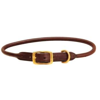 Fashion TORY LEATHER Rolled Leather Dog Collar