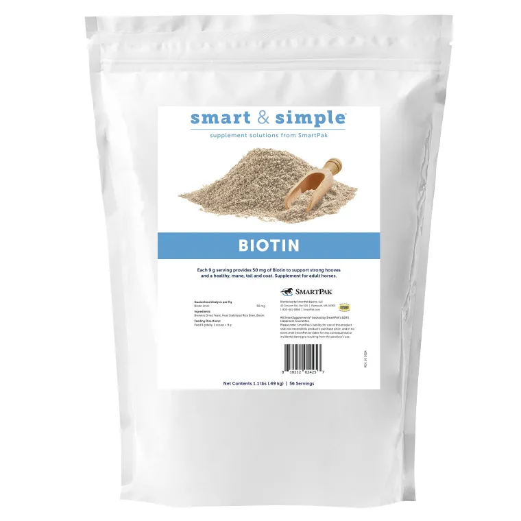 CXbJIbpe_0.webp Sale SMARTPAK SmartEquine™ Smart & Simple® Biotin Powder-Bag - 1.1 lbs.