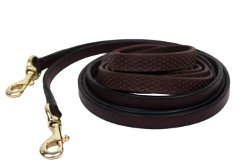 Best NUNN FINER PRODUCTS Nunn Finer® Soft Grip Draw Reins Havana