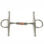 Hot PARTRADE Metalab Double-Jointed with Copper Roller Link Full Cheek Snaffle Bit Stainless Steel
