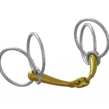 Outlet METLAR/NEUE SCHULE Neue Schule Tranz Angled Lozenge Jumpers' Choice Double-Ring Bit - 16 mm mouth; 60 mm rings