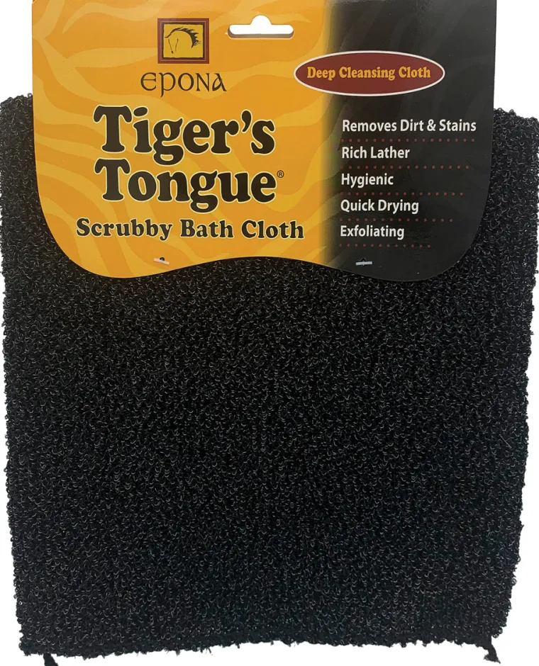 JCinRaHx_0.webp Hot EPONA LTD Epona Tiger’s Tongue® Scrubby Bath Cloth Black