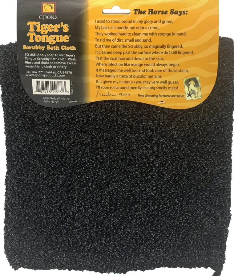 JCinRaHx_2.webp Hot EPONA LTD Epona Tiger’s Tongue® Scrubby Bath Cloth Black
