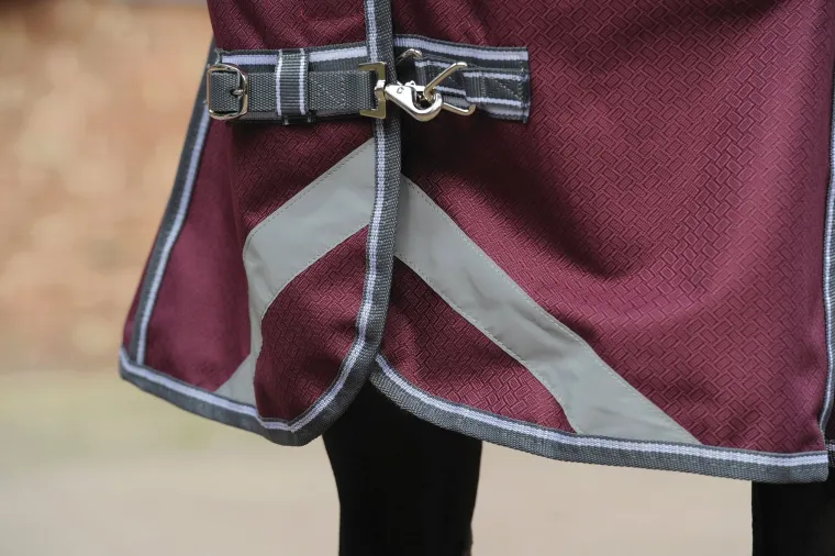 NMHBxIUV_5.webp Sale WEATHERBEETA ® ComFiTec™ Plus Dynamic II Standard Neck Lite Turnout Maroon/Grey/White