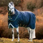 Best HORSEWARE ® Ireland Rambo® Duo Force 2.0 Turnout Blanket Navy/Teal