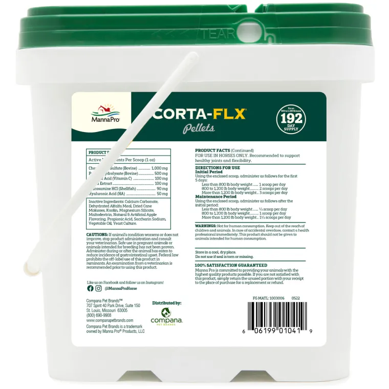 PbkaaNlr_1.webp Discount ANIMAL HEALTH INT Manna Pro® Corta-Flx® Pellets, 12 Pounds