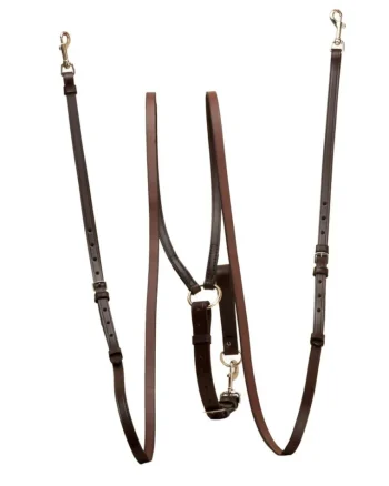 Clearance TORY LEATHER Company Deluxe Vienna Sliding Side Reins with Girth Loop
