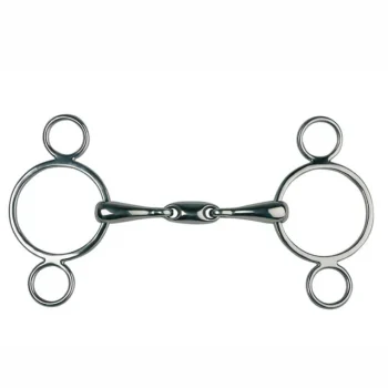Fashion PARTRADE Metalab Double-Jointed Continental Gag Bit Stainless Steel