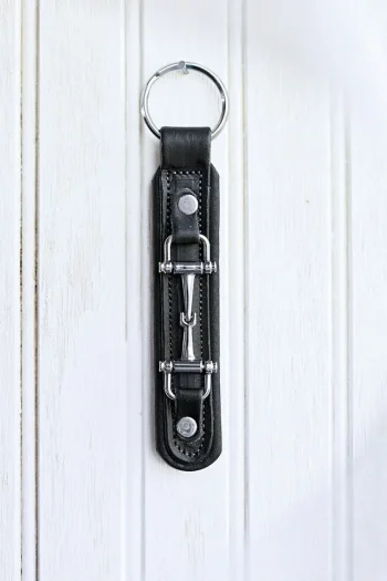 Online TORY LEATHER Snaffle Bit Padded Leather Key Chain
