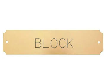 Hot CRW Notched Brass Stall Plate - 1 or 2 lines