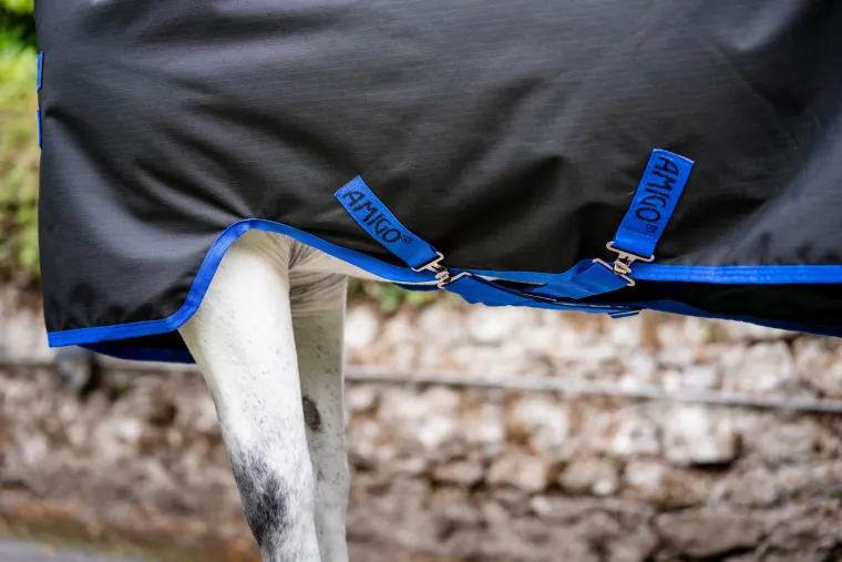 WrfmnAYC_4.webp Sale HORSEWARE ® Ireland Amigo® Ripstop 900D 50 Gram Standard Neck Pony Turnout Black/Classic Blue
