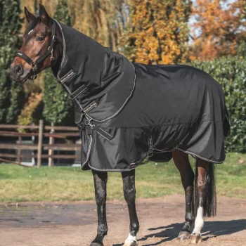 New BACK ON TRACK BOT LL Back on Track® Obsidian 150G Turnout Blanket with Neck Cover Black