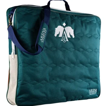 Sale SADDLERY BRANDS INTL Arena Saddle Pad Bag Dark Green/Navy/White/Caramel