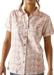 Fashion ARIAT-APPAREL Ariat® Ladies’ VenTEK™ Stretch Short Sleeve Shirt Brush Stroke Print