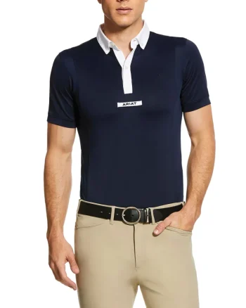 Outlet ARIAT-APPAREL Ariat® Men’s Tek Short Sleeve Show Shirt Navy