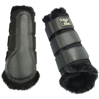 New BACK ON TRACK BOT LL Back On Track® 3D Mesh Splint Boots With Faux Fur Black