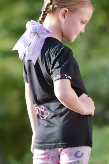 Sale BELLE AND BOW EQSTRN Belle & Bow Equestrian Children's Logo Tee Black