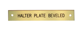 New DOVER DROPSHIP Beveled Edge Halter Nameplate - 1 Or 2 Lines