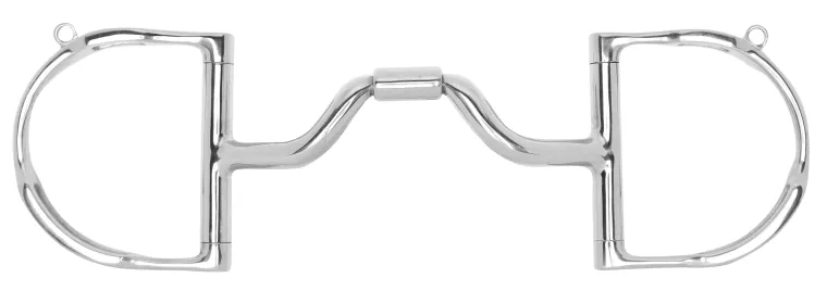 cnYRZDpz_0.webp Sale TOKLAT ORIGINALS Myler® Ported Barrel Medium English D-Ring MB 33 with Hooks Stainless Steel
