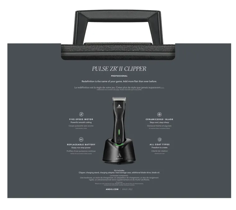 cpoFrvaF_6.webp New ANDIS COMPANY Andis® Pulse ZR® II Cordless Clipper with No. 10 Blade Black