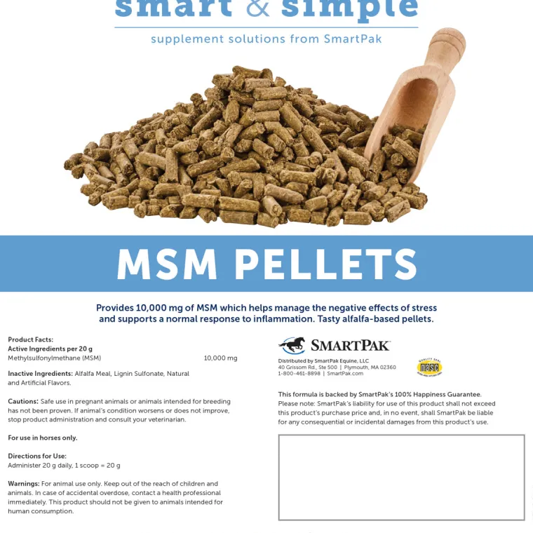cuOVAYGR_1.webp Sale SMARTPAK SmartEquine™ Smart & Simple® MSM Pellets - 5 lbs.