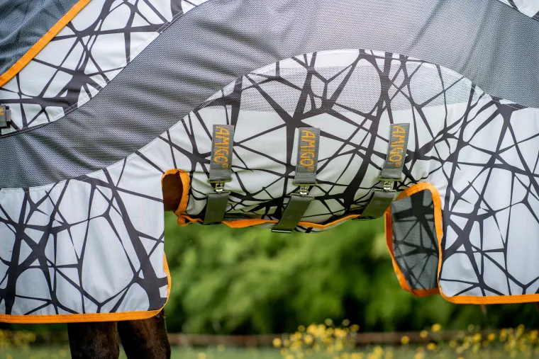 dJDzuYzU_3.webp Discount HORSEWARE ® Ireland Amigo® Camo Fly Sheet Grey/Orange