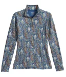 Online KIRSCH DS Ladies’ Libby LuxTech Long Sleeve Shirt Ensign Blue Paisley