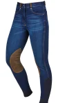 Fashion WEATHERBEETA Dublin® Ladies’ Shona Knee-Patch Denim Breech Blue Denim/Navy