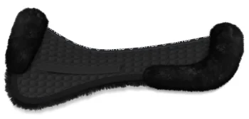Sale WORLD EQUSTRN BRNDS E.A. Mattes Platinum EWWA Sheepskin Dressage Half Pad With Rear Trim