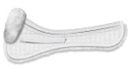 Discount WORLD EQUSTRN BRNDS E.A. Mattes Platinum EWWA Sheepskin Dressage Correction Half Pad