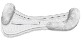 Online WORLD EQUSTRN BRNDS E.A. Mattes Platinum EWWA Sheepskin Dressage Correction Half Pad With Rear Trim