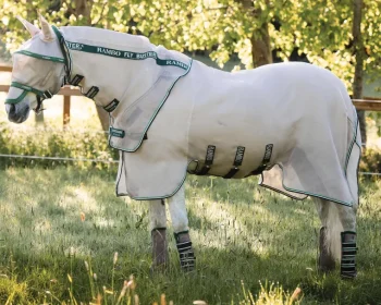 New HORSEWARE ® Ireland Rambo® Fly Buster™ Fly Sheet with No-Fly Zone™ Oatmeal/Sage