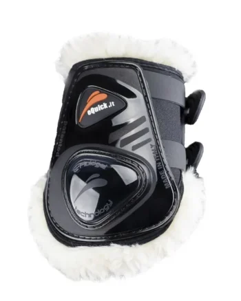 Hot JPC EQUESTRIAN EQuick EShock Legend Rear Hook-and-Loop Fluffy Boots Black
