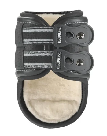 Fashion EQUIFIT ® D-Teq™ Hind Boots With SheepsWool™ ImpacTeq® Liner Black Ostrich