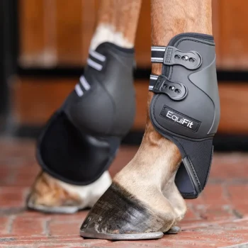 New EQUIFIT ® Prolete™ Hind Boots With Elastic Straps & Extended Liners Black