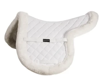 Best EQUINAVIA Eidsvoll Ultra Fleece Trimmed Show Pad White