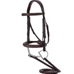 Discount EQUINAVIA Valkyrie Fancy-Stitched Hunter Bridle & Reins Chocolate Brown