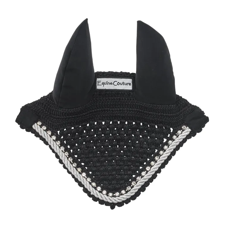 equine-couture-fly-bonnet-with-LcQSybJI-2.webp Sale JPC EQUESTRIAN Equine Couture™ Fly Bonnet With Piping And Crystals