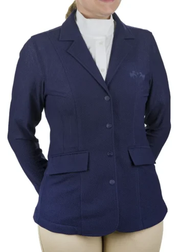 New JPC EQUESTRIAN Equine Couture™ Ladies’ EquiVent Lite Show Coat Ec Navy