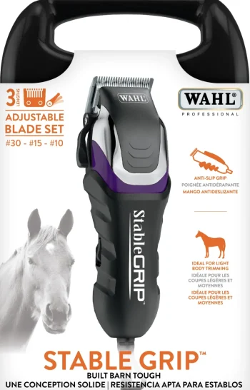 Fashion WAHL CLIPPER CORP Wahl® Stable Grip™ Clipper with Adjustable Blades No. 30-15-10 Purple/Silver/Black