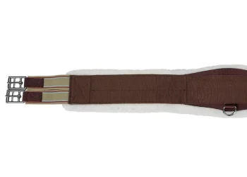 Clearance INT RIDING HELMET Flex Rider® Comfort Flo™ All-Purpose Nonslip Neoprene Girth With White Fleece Edge Chocolate