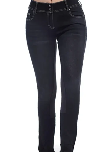 Best GOODE RIDER ™ Ladies’ Equestrian Jean Full-Seat Breech Black Denim