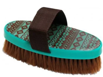 Outlet SHILOH STABLES TACK Medium Bristle Brush with Navajo Print