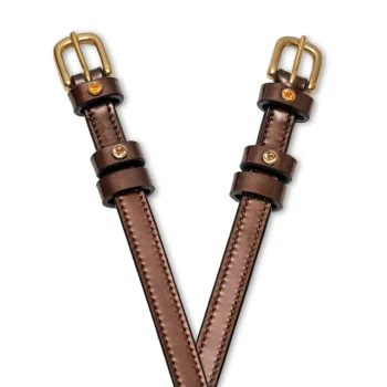 Hot HALTER EGO ® Catalonia Leather Spur Straps Metallic Bronze Patent