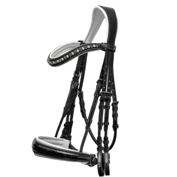 Best HALTER EGO ® The Harlow Double Bridle Black Patent