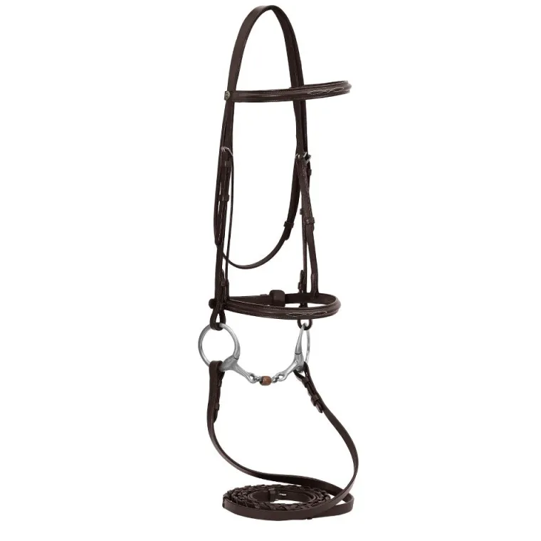 hdr-advantage-fancy-raised-sna-aRcAGKRx-2.webp Sale JPC EQUESTRIAN HDR Advantage Fancy Raised Snaffle Bridle With Laced Reins