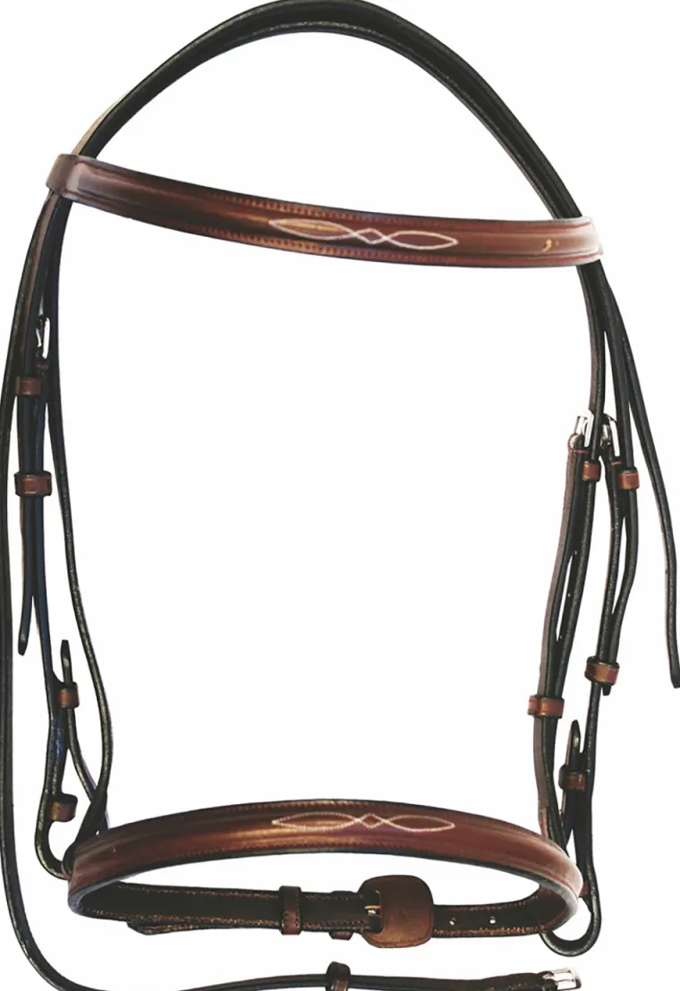 hdr-advantage-fancy-raised-sna-aRcAGKRx-3.webp Sale JPC EQUESTRIAN HDR Advantage Fancy Raised Snaffle Bridle With Laced Reins