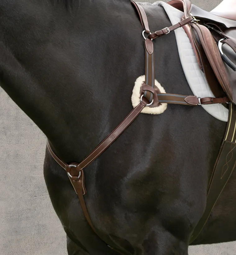 henri-de-rivel-pro-5-point-ela-SLkKGIUv-1.webp Sale JPC EQUESTRIAN Henri De Rivel Pro 5-Point Elastic Breastplate Martingale With Running Attachment