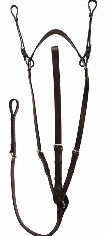New JPC EQUESTRIAN Henri De Rivel Pro Flat Breastplate Martingale Havana